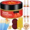 Wood Burning Gel Kit,4 OZ Wood Burning Paste,Wood Burning Pen Kit for Wood Burning Design for Beginners, Stable Heat Activated Paste(21 PCS).